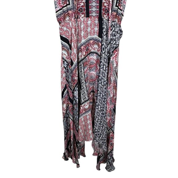 Parker 100% Silk Colorful Floral Patchwork Sleeveless Midi Dress Women's Size XS - Picture 4 of 7